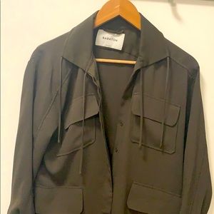 Dark army green long shirt / trench